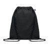 Sac à cordon personnalisé en coton organique YUKI COLOUR Matières : coton biologique Couleurs : noir impression haute définition