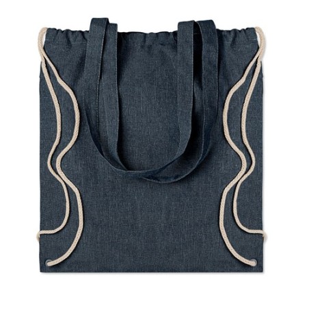 Sac en coton recyclé  MOIRA DUO Matières : coton recyclé Couleurs : bleu personnalisation rapide en France