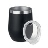 Verre double paroi 300ml  CHIN CHIN avec paille en acier personnalisée Matières : acier inoxydable Couleurs : noir