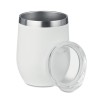 Verre double paroi 300ml  CHIN CHIN avec paille en acier personnalisée Matières : acier inoxydable Couleurs : blanc personnalisa