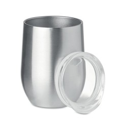 Verre double paroi 300ml  CHIN CHIN avec paille en acier personnalisée cadeau entreprise pas cher