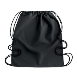 Sac à cordon personnalisé en coton organique YUKI COLOUR Matières : coton biologique Couleurs : noir cadeau affaires élégant