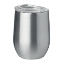 Verre double paroi 300ml  CHIN CHIN avec paille en acier personnalisée marquage laser ultra précis
