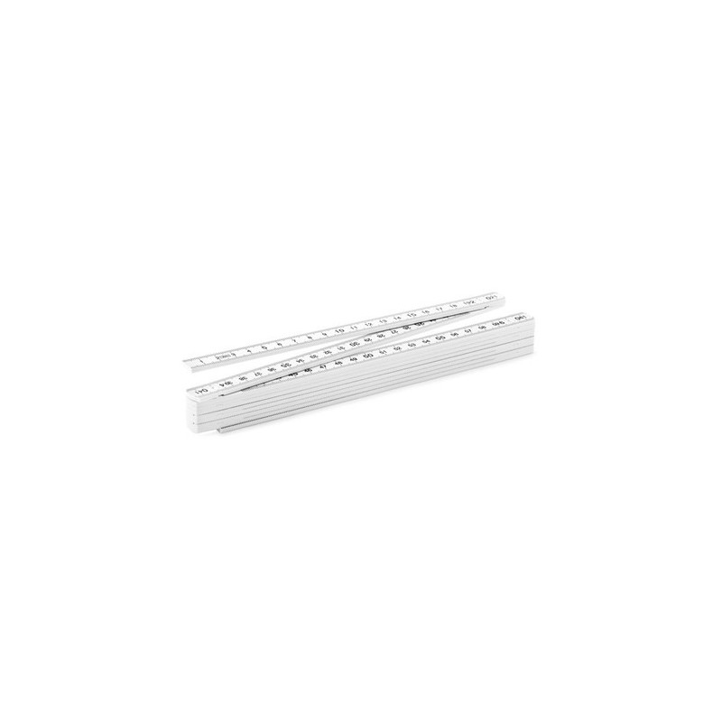 Règle pliable  de 2 mètres personnalisée Matières : polystyrène (PS) Couleurs : blanc personnalisable avec votre logo