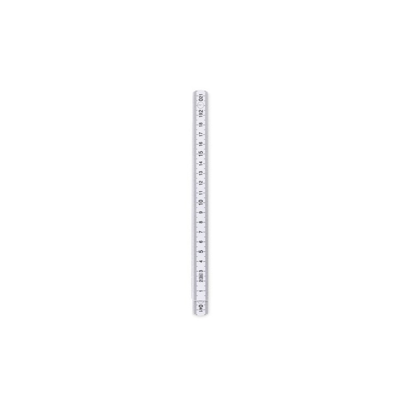 Règle pliable  de 2 mètres personnalisée Matières : polystyrène (PS) Couleurs : blanc cadeau entreprise pas cher