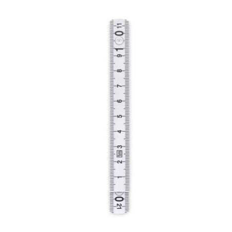Règle Pliable Personnalisée 1 Mètre - METER Matières : polystyrène (PS) Couleurs : blanc cadeau entreprise pas cher