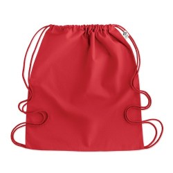 Sac à cordon personnalisé en coton organique YUKI COLOUR Matières : coton biologique Couleurs : rouge goodies personnalisé en st