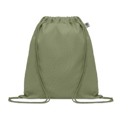 Sac à cordon personnalisé en coton organique YUKI COLOUR Matières : coton biologique Couleurs : vert cadeau entreprise pas cher