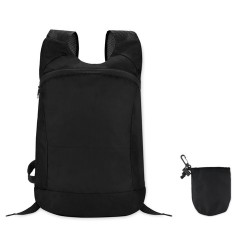Sac à dos de sport personnalisé en ripstop résistant - JOGGY Matières : PET Couleurs : noir personnalisable avec votre logo
