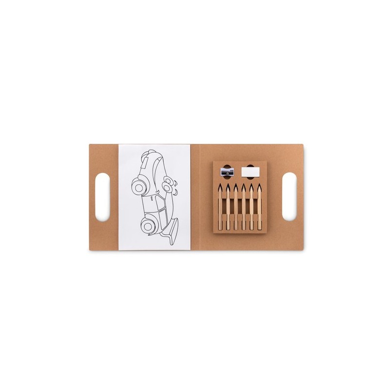 Set de coloriage personnalisé pas cher - FOLDER2 GO Matières : papier Couleurs : beige