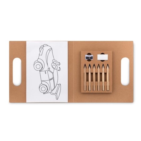 Set de coloriage personnalisé pas cher - FOLDER2 GO Matières : papier Couleurs : beige