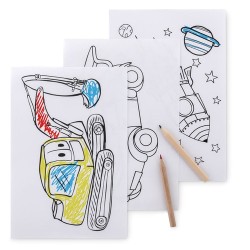 Set de coloriage personnalisé pas cher - FOLDER2 GO Matières : papier Couleurs : beige goodies publicitaire événementiel