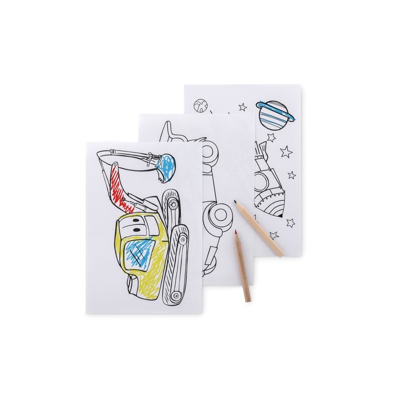 Set de coloriage personnalisé pas cher - FOLDER2 GO Matières : papier Couleurs : beige goodies publicitaire événementiel