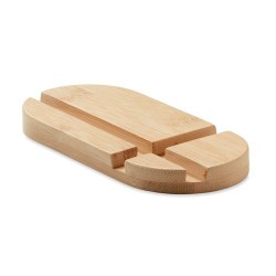 Support Pratique en Bambou Personnalisé pour Tablette/Smartphone ROBIN Matières : bambou Couleurs : bois