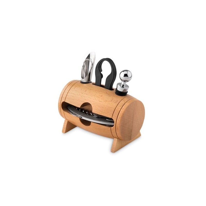 Mini Tonneau à Vin avec 4 Accessoires Essentiels