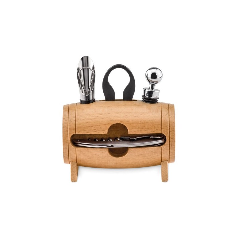 Accessoires à vin pratiques et personnalisés en mini tonneau BOTA 4 Matières : bois Couleurs : bois personnalisable avec votre l