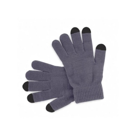 Gant Tactile Personnalisé Économique Actium Matières : acrylique Couleurs : noir marquage couleur éclatante