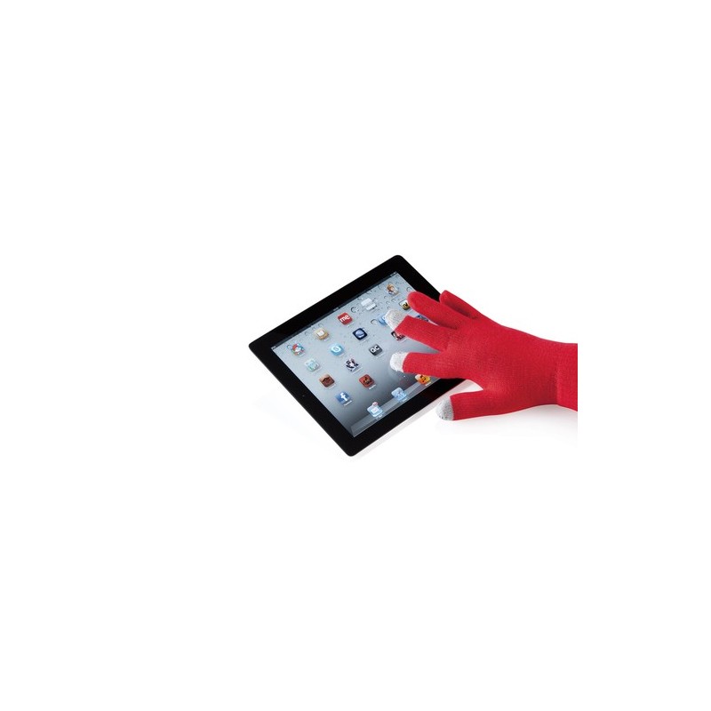 Gant Tactile Personnalisé Économique Actium Matières : acrylique Couleurs : noir objet publicitaire robuste