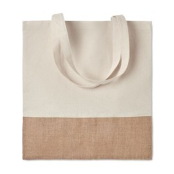 Sac à provisions en jute personnalisable INDIA TOTE Matières : coton Couleurs : beige