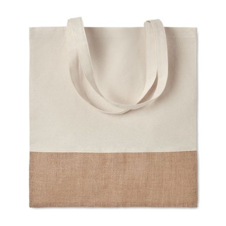 Sac à provisions en jute personnalisable INDIA TOTE Matières : coton Couleurs : beige