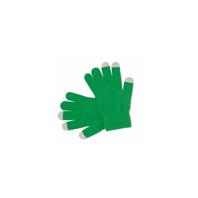 Gant Tactile Personnalisé Économique Actium Matières : acrylique Couleurs : vert livraison express 24h 48h