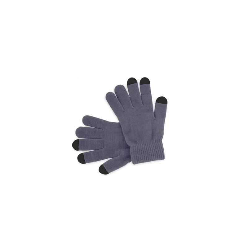 Gant Tactile Personnalisé Économique Actium Matières : acrylique Couleurs : gris impression haute définition