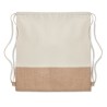 Sac à cordon  avec détails en jute - INDIA Matières : coton Couleurs : beige personnalisable avec votre logo