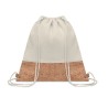 Sac à cordon  en liège - ILLA Matières : coton Couleurs : beige