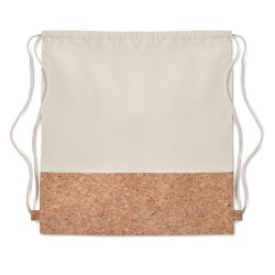 Sac à cordon  en liège - ILLA Matières : coton Couleurs : beige 2