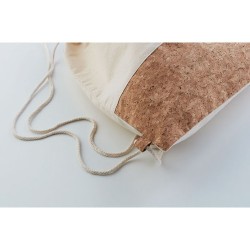 Sac à cordon  en liège - ILLA Matières : coton Couleurs : beige cadeau entreprise pas cher