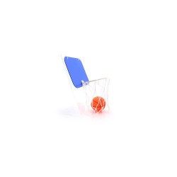 Panier de Basket Personnalisé Éco-responsable - Jordan, Cadeau Idéal pour Enfants Matières : PVC Couleurs : blanc accessoire évé