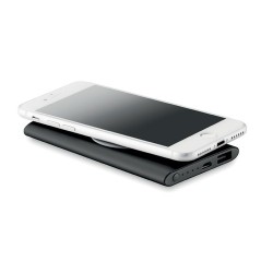 Powerbank sans fil personnalisable 4000mAh POWER&WIRELESS Couleurs : noir impression logo haute qualité