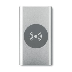 Powerbank sans fil personnalisable 4000mAh POWER&WIRELESS Couleurs : argenté mat goodies entreprise design