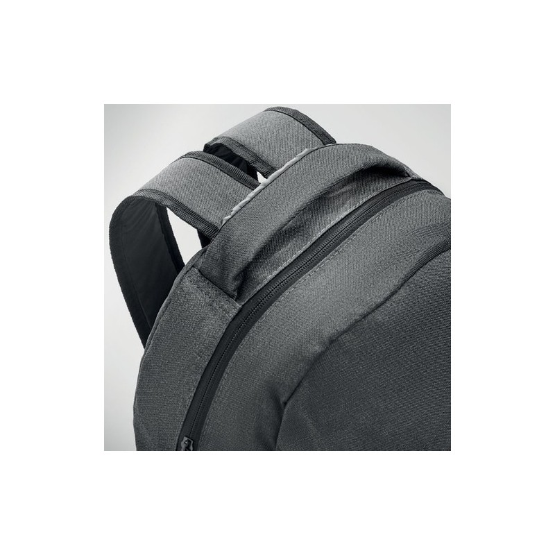 Sac à dos  600D RPET 2 tons - SIENA Matières : PET recyclé Couleurs : noir cadeau entreprise pas cher