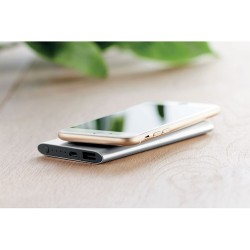 Powerbank sans fil personnalisable 4000mAh POWER&WIRELESS marquage couleur éclatante