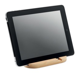 Support Pratique en Bambou Personnalisé pour Tablette/Smartphone ROBIN Matières : bambou Couleurs : bois 2