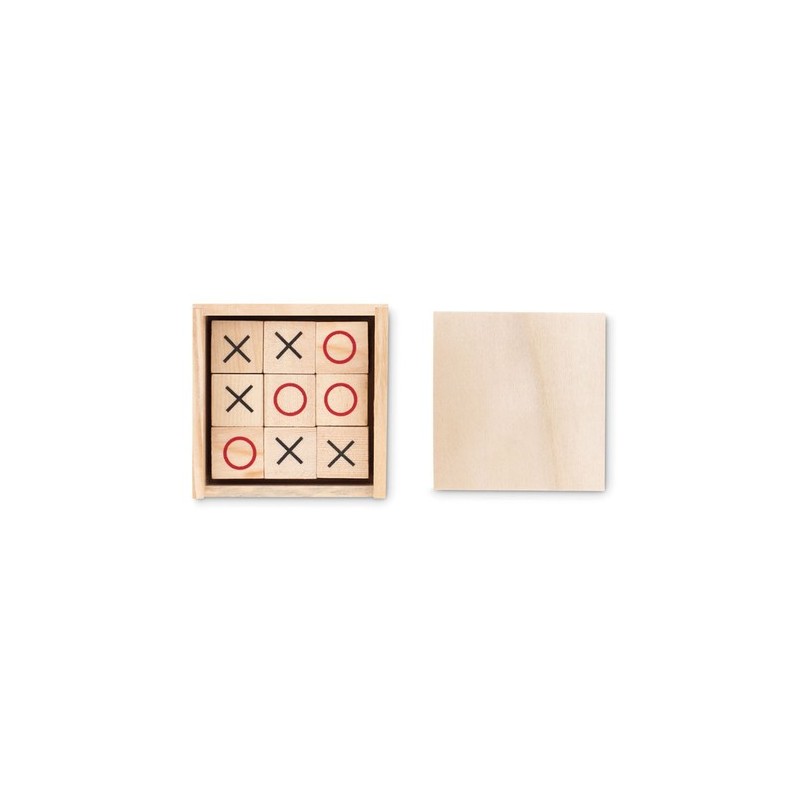 Jeu de Morpion en Bois Personnalisable TIC TAC TOE Matières : bois Couleurs : bois personnalisable avec votre logo
