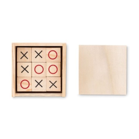 Jeu de Morpion en Bois Personnalisable TIC TAC TOE Matières : bois Couleurs : bois personnalisable avec votre logo