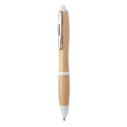 Stylo bille  en ABS et bambou personnalisable - RIO BAMBOO marquage laser ultra précis
