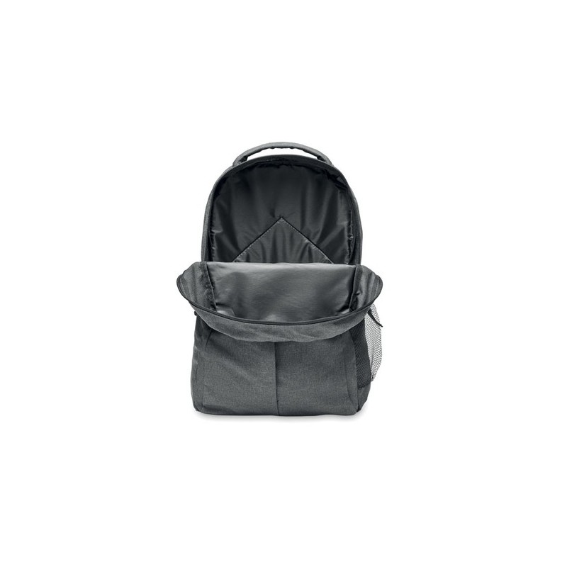 Sac à dos  600D RPET 2 tons - SIENA Matières : PET recyclé Couleurs : noir impression haute définition