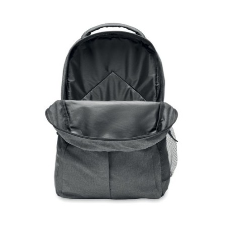 Sac à dos  600D RPET 2 tons - SIENA Matières : PET recyclé Couleurs : noir impression haute définition