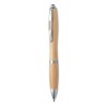 Stylo bille  en ABS et bambou personnalisable - RIO BAMBOO Matières : bambou Couleurs : argenté mat livraison express 24h 48h