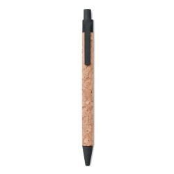 Stylo bille  en liège et blé-pail - MONTADO Matières : ABS Couleurs : noir