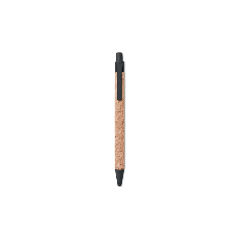 Stylo bille  en liège et blé-pail - MONTADO Matières : ABS Couleurs : noir