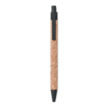Stylo bille  en liège et blé-pail - MONTADO Matières : ABS Couleurs : noir