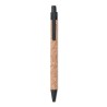 Stylo bille  en liège et blé-pail - MONTADO Matières : ABS Couleurs : noir