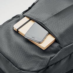 Sac à dos  600D RPET 2 tons - SIENA Matières : PET recyclé Couleurs : noir livraison express 24h 48h