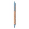 Stylo bille  en liège et blé-pail - MONTADO Matières : ABS Couleurs : bleu personnalisable avec votre logo