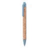 Stylo bille  en liège et blé-pail - MONTADO Matières : ABS Couleurs : bleu marquage laser ultra précis