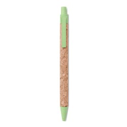 Stylo bille  en liège et blé-pail - MONTADO Matières : ABS Couleurs : vert cadeau entreprise pas cher